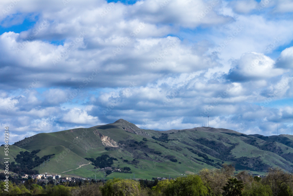 clouds over the mountains of Mission Peak Ca. clouds over the mountains of Mission Peak Ca.