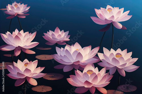 lotus flowers illustration
