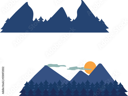 midnight forest landscape