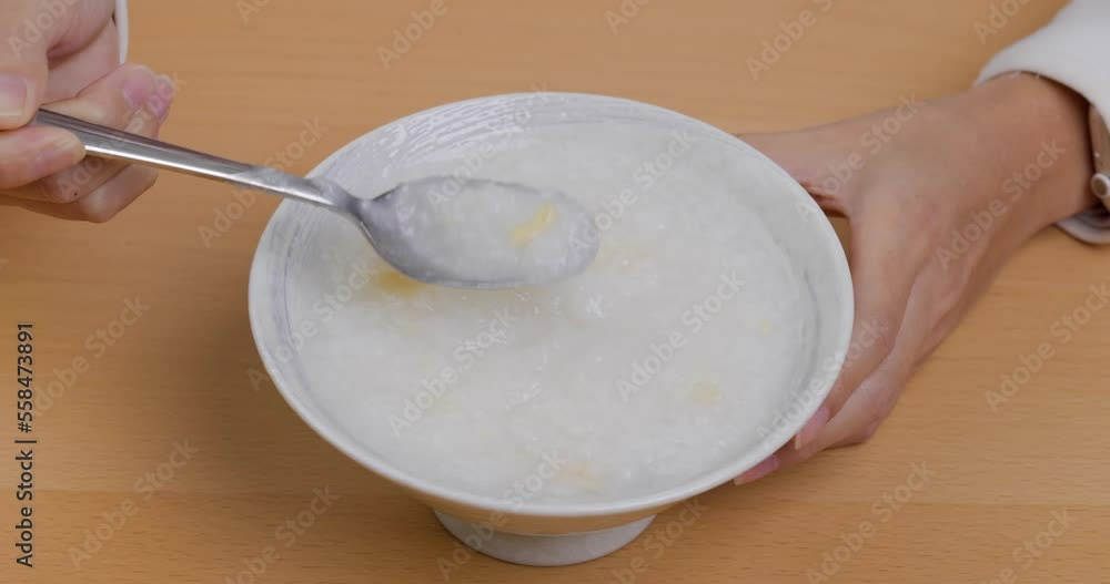 Homemade chinese style congee bowl Homemade chinese style congee bowl