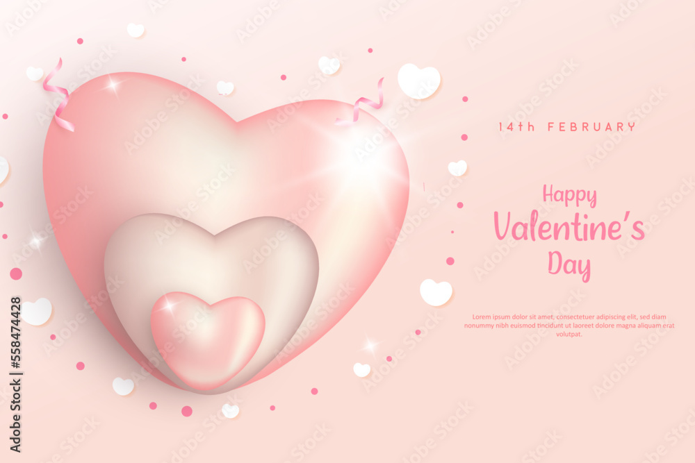 realistic cute valentine romantic illustration