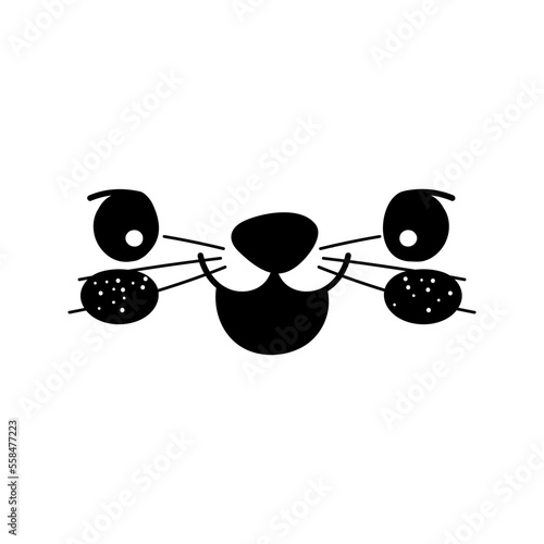 Animal face icon vector. Cat face sign illustration. Cute animal symbol or logo.