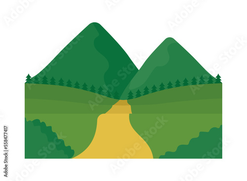 mountains valley landscape