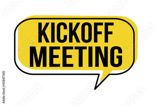 Kickoff meeting speech bubble