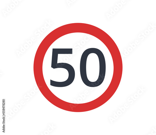 Maximum speed limit of 50 symbol.  