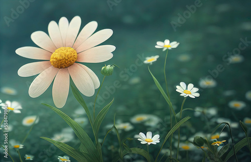 Beautiful Daisy flowers illustration