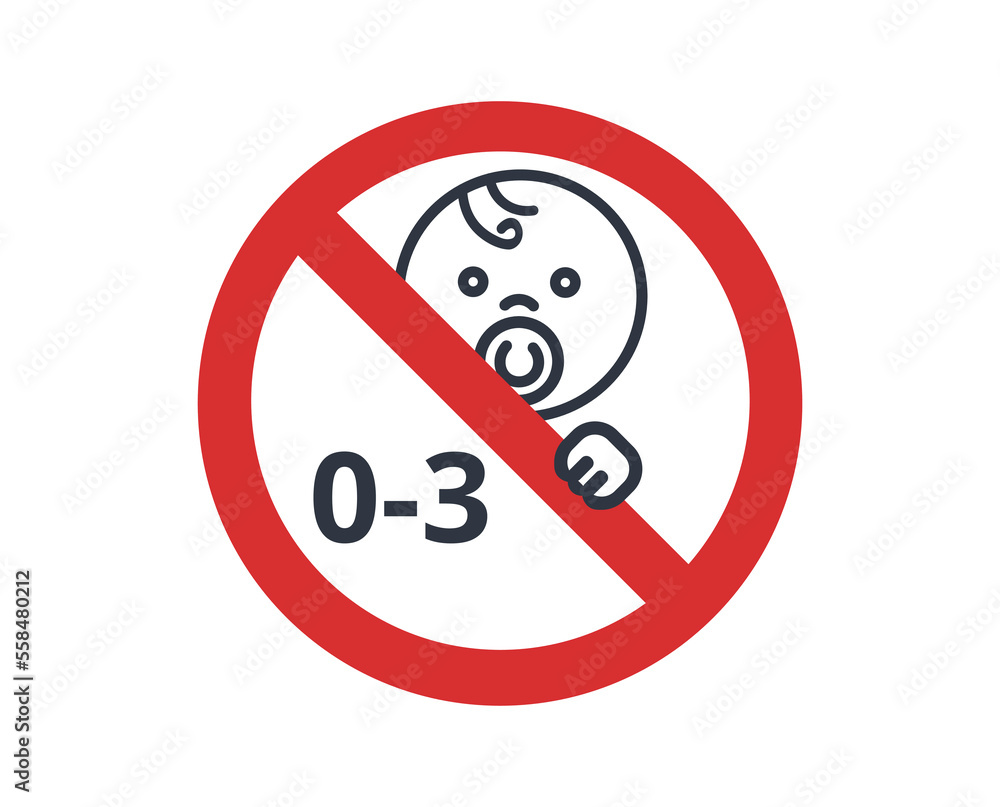 Not suitable for children under 3 years old symbol.
Not suitable for children under 3 years old symbol.