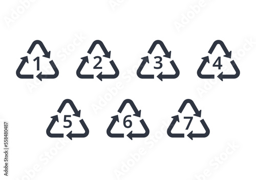 Monochromatic set of recycling symbols.  