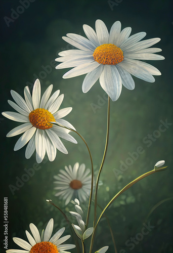 Beautiful Daisy flowers illustration