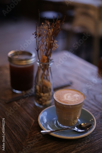 cup of coffee on table