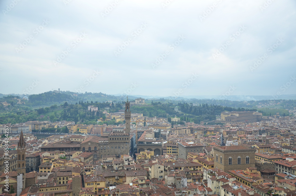View of the city of Florence from the tower of the Cathedral of Santa Maria del Fiore