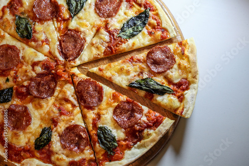 pizza with salami