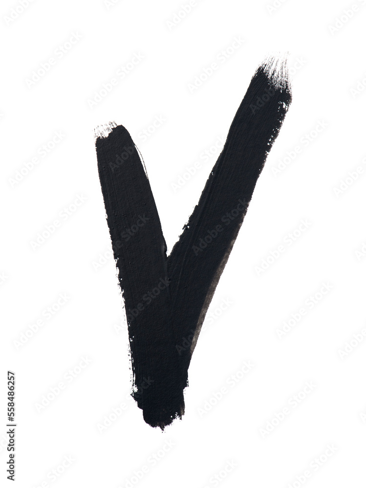 Black tick sign isolated on white background. Black tick sign isolated on white background.