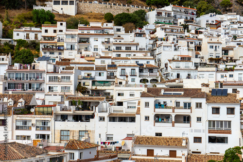 Panoramic view of white houses in Mijas, Spain on October 2, 2022 © Vitali