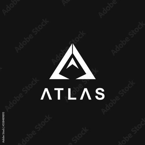 Atlas logo modern with triangle (Extended License) RECOMMENDED for unlimited usage. photo