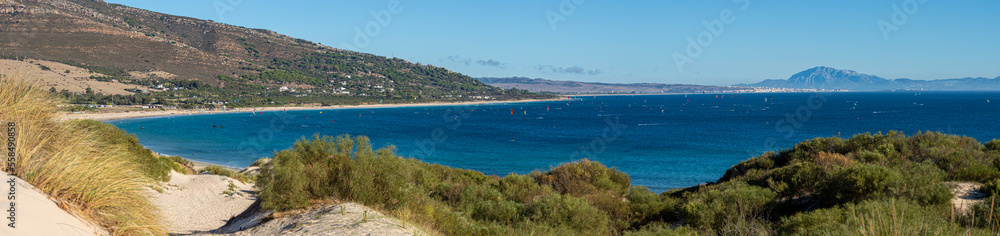 Landscape of Valdevaqueros beach, Gibraltar Strait, Spain