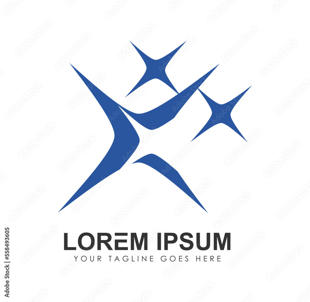 Obraz premium Star Shine Logo Vector Icon