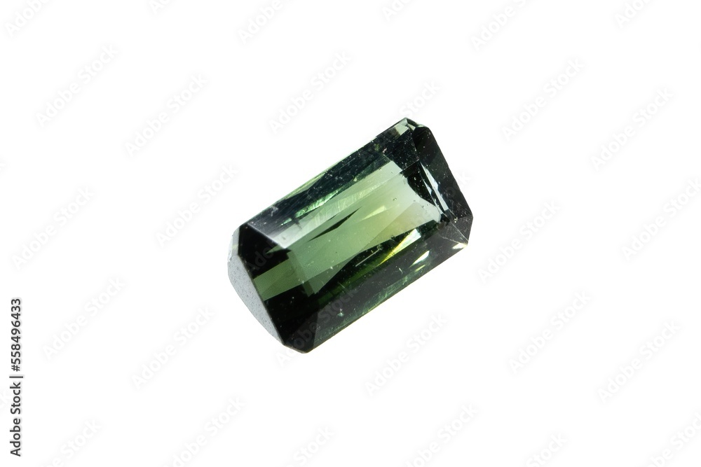 Natural beautiful gemstone tourmaline on white background Natural beautiful gemstone tourmaline on white background