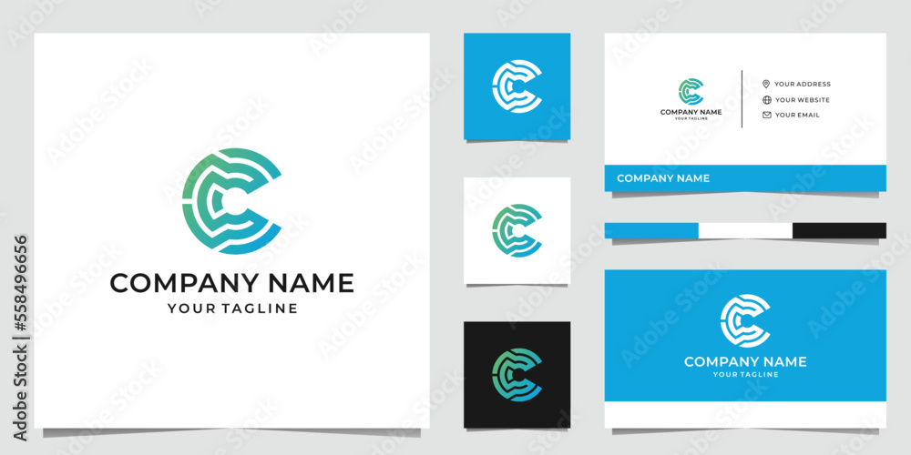 Letter C Tech Logo Design 2 Letter C Tech Logo Design 2