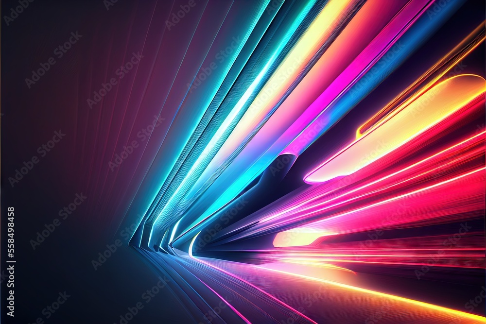 3d render abstract background with colorful spectrum. AI generated art illustration.
3d render abstract background with colorful spectrum. AI generated art illustration.