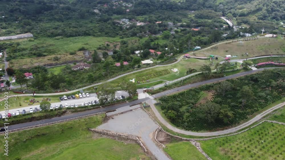 Boquete town, drone view in chiriqui panama Boquete town, drone view in chiriqui panama