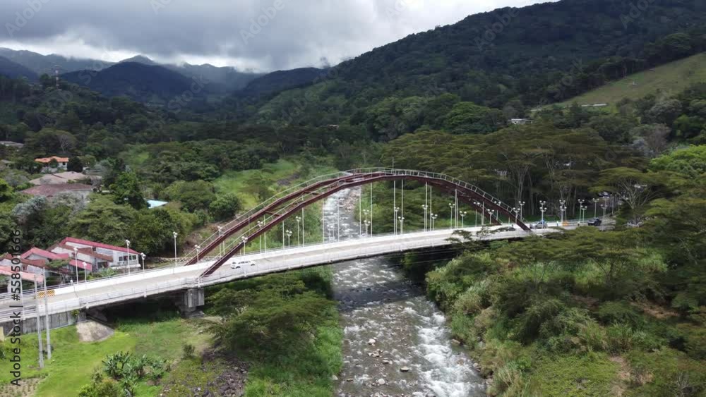 Boquete town, drone view in chiriqui panama Boquete town, drone view in chiriqui panama