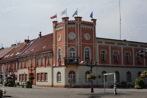 City Hall (Ratusz) was built in years 1870-1872 in Neo-Renaissance style. Mikolow, Poland.