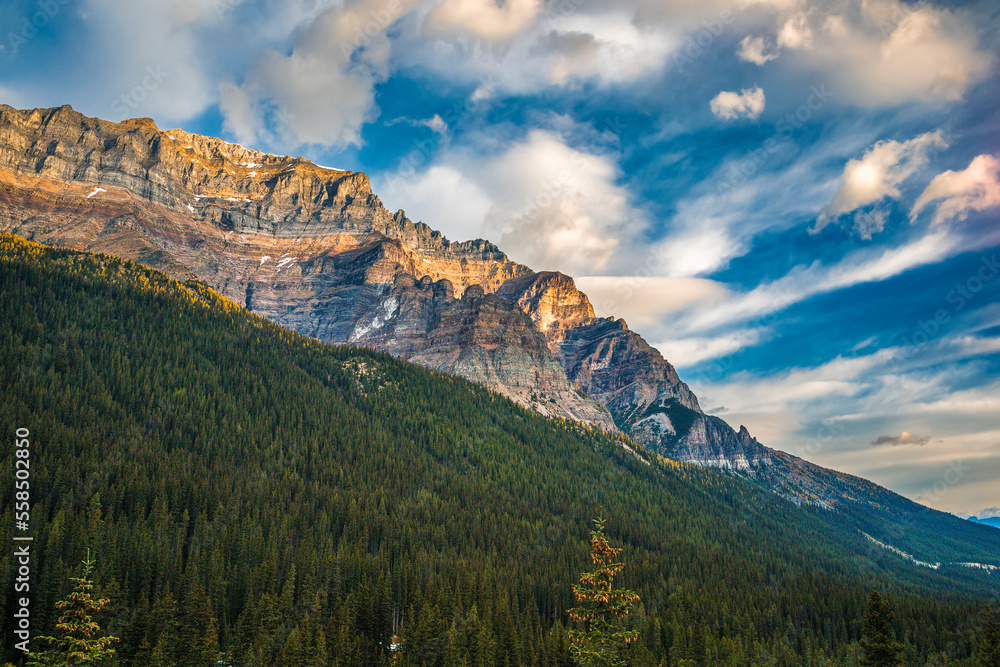 View of Banff National Park in the Canadian Rockies
