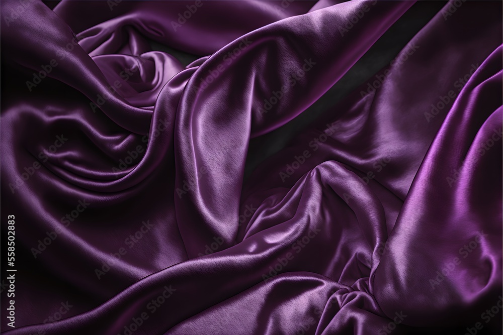 Purple Silk velvet fabric texture soft and smooth. Generative AI Purple Silk velvet fabric texture soft and smooth. Generative AI