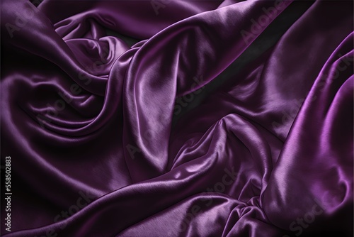 Purple Silk velvet fabric texture soft and smooth. Generative AI
