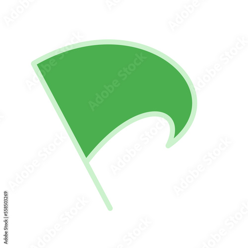 Triangular Waving Flag Set Icon