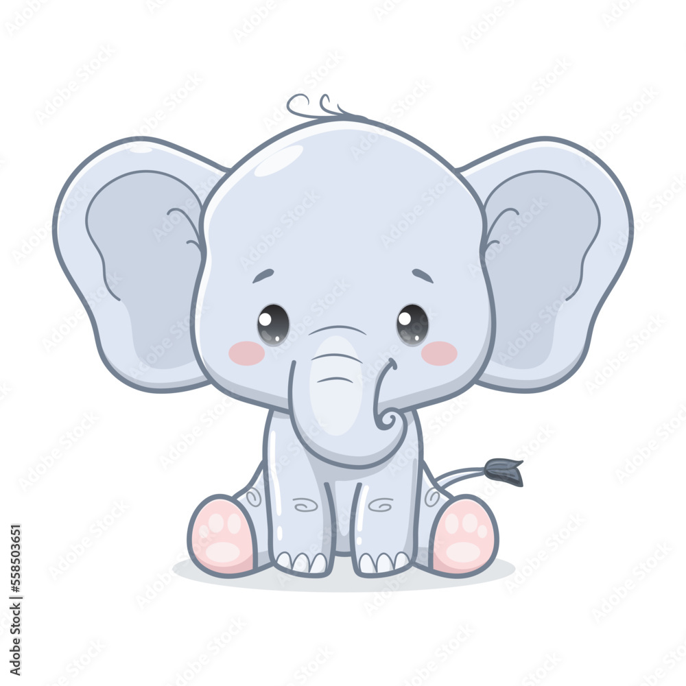 vector illustration of cute baby elephant cartoon vector illustration of cute baby elephant cartoon