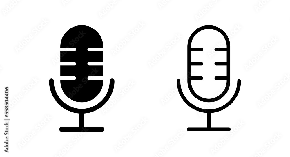 Microphone icon vector illustration. karaoke sign and symbol Microphone icon vector illustration. karaoke sign and symbol