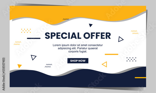 Special Offer Banner Template for Social Media or Print Media. Suitable to use on any big event.