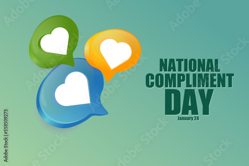 National compliment day January 24 vector illustration, suitable for banner poster or card campaign