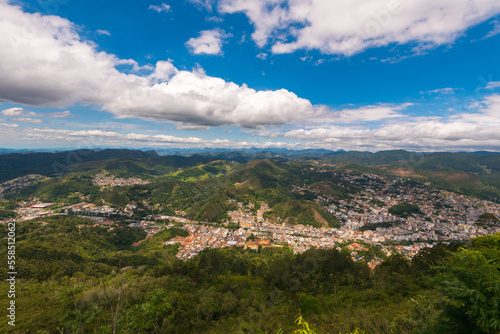 Nova Friburgo City and Hills Aerial View