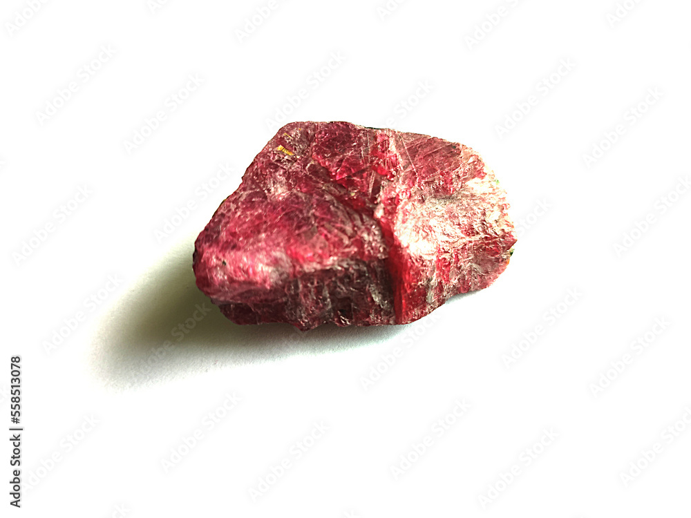 natural mineral rough ruby gemstone crystal background