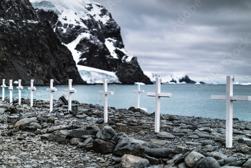 Cemetery at Base Orcadas, Laurie Island, Antarctica photo