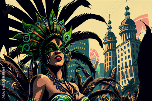 brazilian carnival illustration