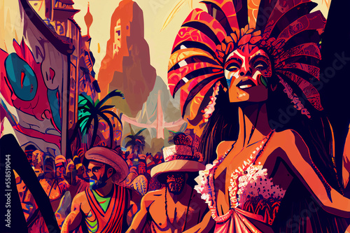 brazilian carnival illustration