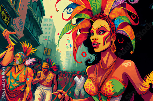brazilian carnival illustration