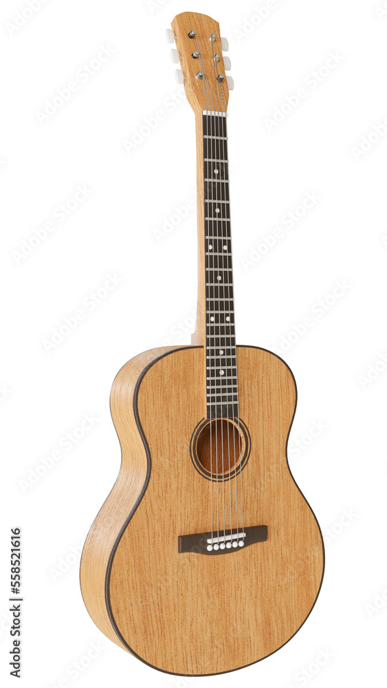 Fototapeta premium Guitar transparent background high quality details - 3d rendering