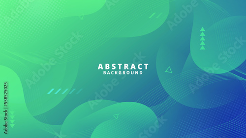 Abstract Green liquid background. Modern background design. gradient color. Dynamic Waves. Fluid shapes composition. Fit for website, banners, wallpapers, brochure, posters