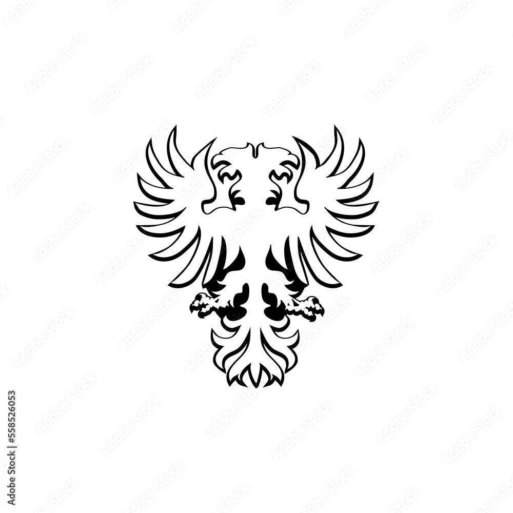 Obraz premium Creative eagle tattoo design on white background