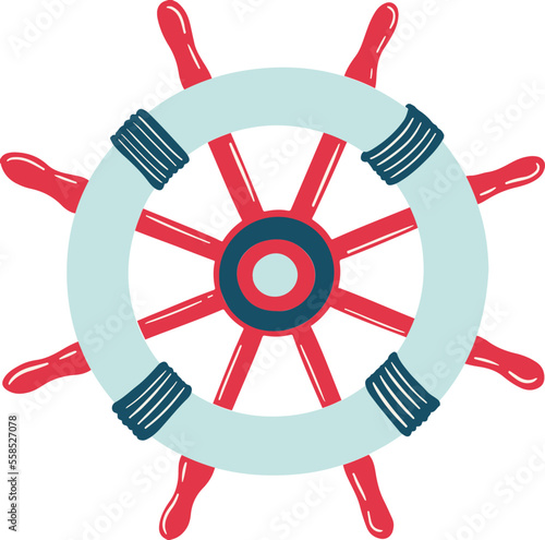 Boat wheel illustration