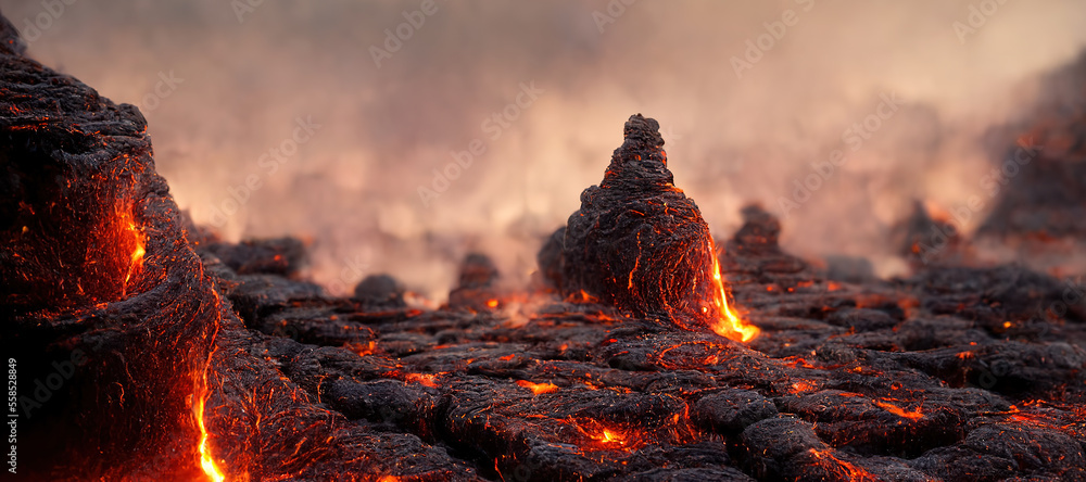 background of rocks and hot melted lava Stock Illustration | Adobe Stock