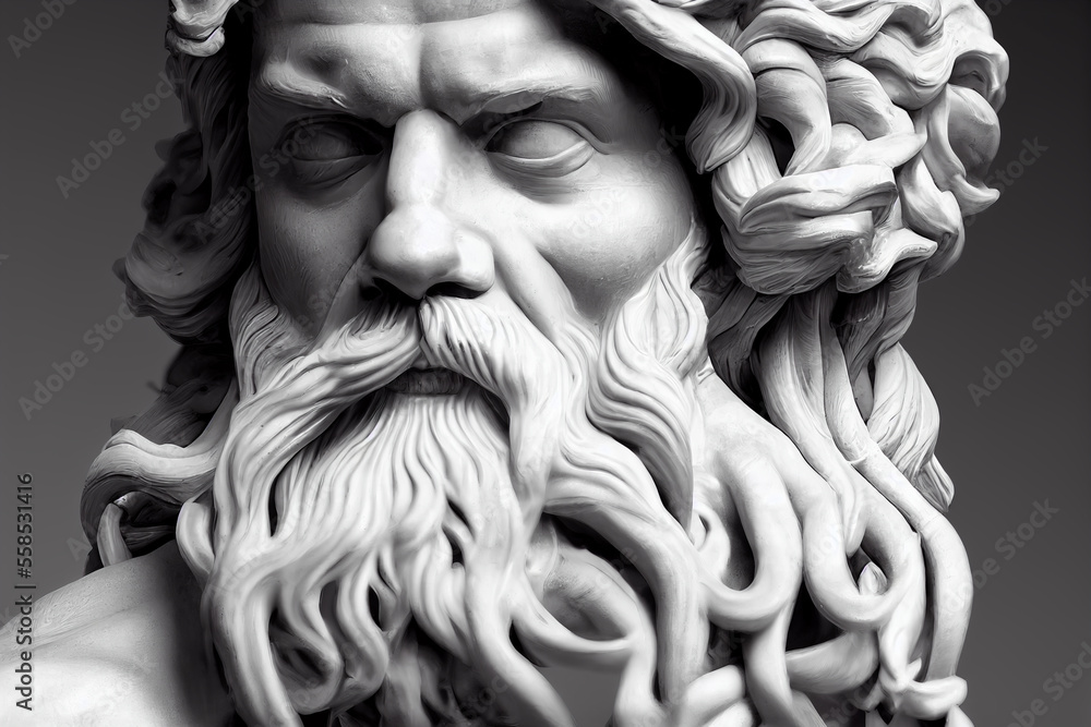 Statue of Zeus Digital Illustration Generated by Artificial
