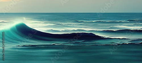 blue ocean waves background