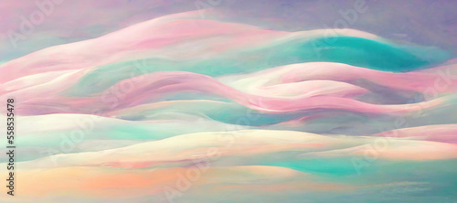 Stampa su tela brush wave background colorful pastel