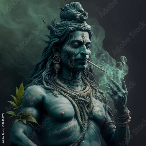The Cannabis God Shiva created with Generative AI technology 